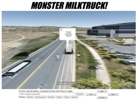 Camioncino del latte su Google Earth